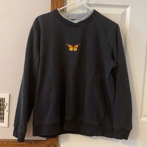 Butterfly crew neck